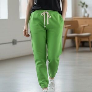 Electric & Rose Bright Green Jogger Pants NWT